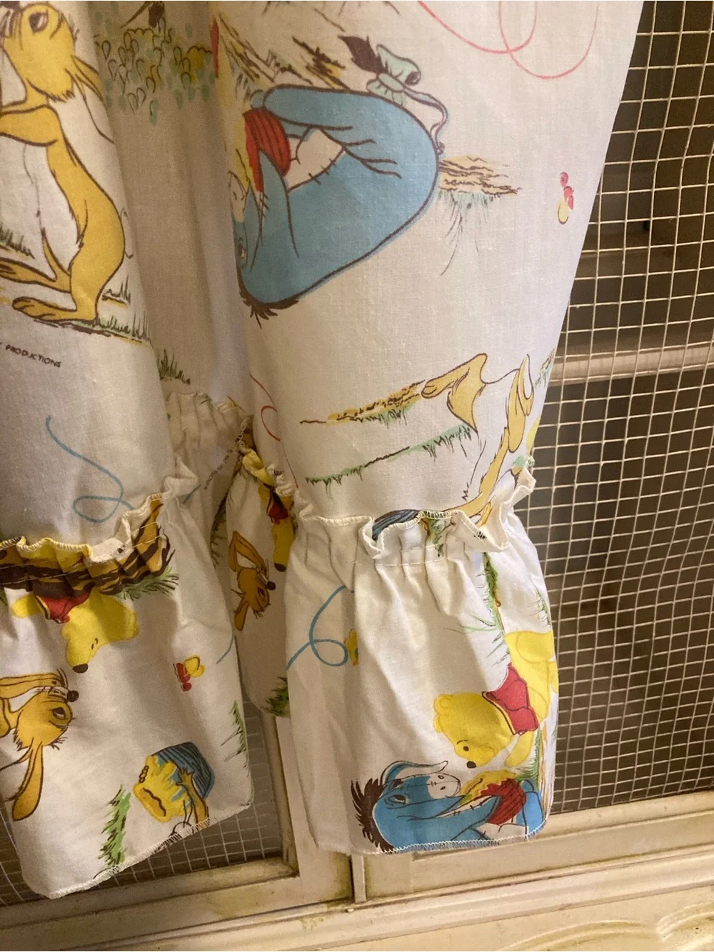 Set of 2.  Disney Winnie the Pooh vintage SEARS CURTAINS